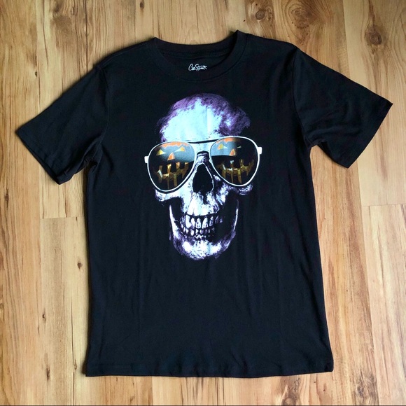 NEW Skeleton Skull Shades T Shirt Black Large 14 / 16 Unisex NWOT - Picture 1 of 13